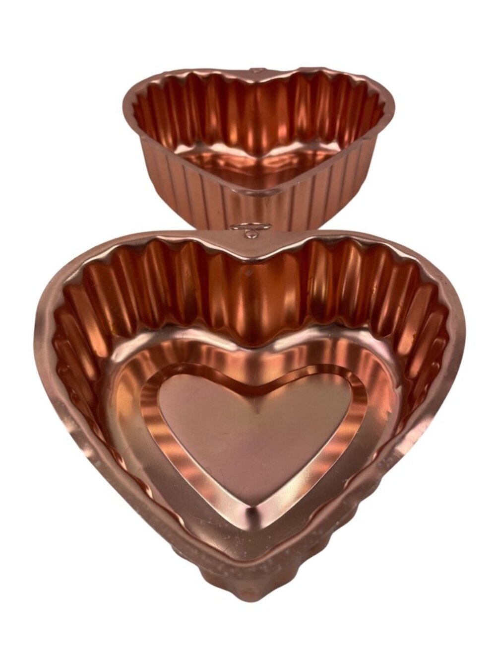 Set Of 2 Copper Heart-Shaped Jello Molds Decorative Kitchen Wall Hanging - Picture 8 of 10